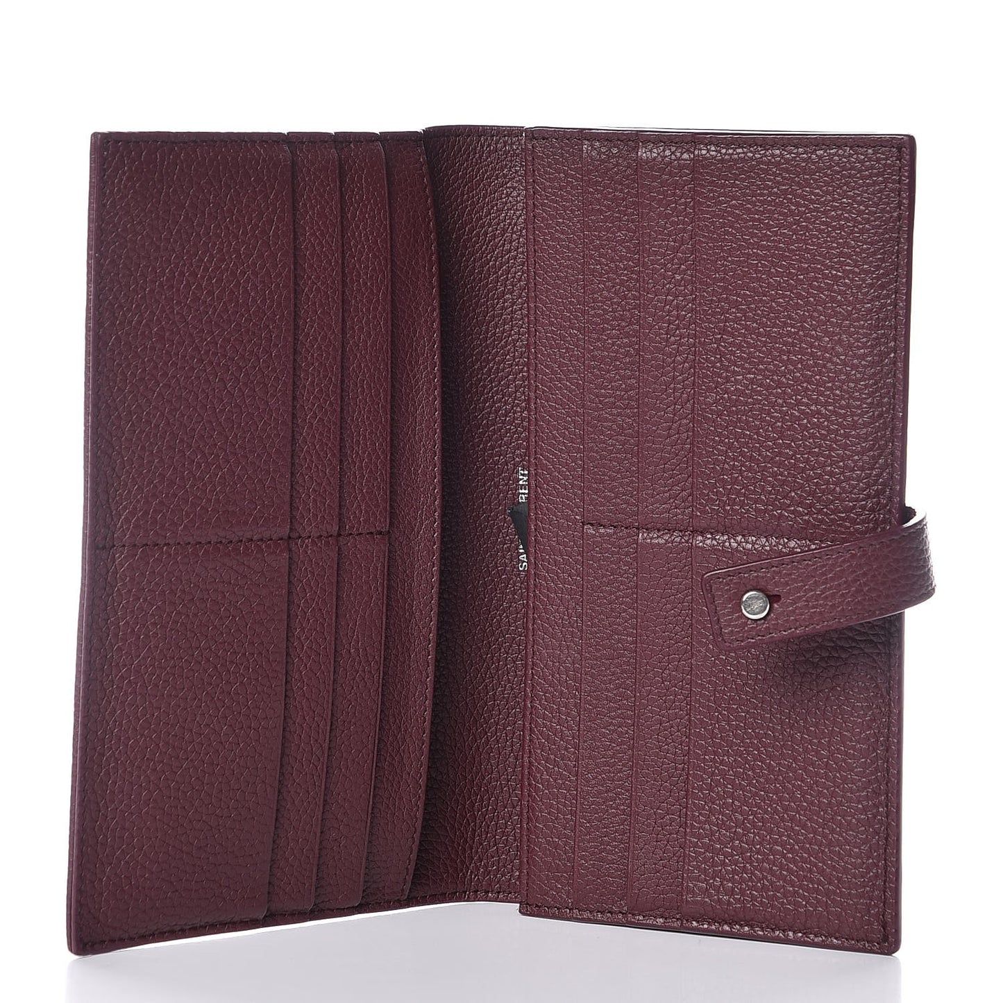 Grained Calfskin Sac De Jour Souple Thin Wallet Rouge Legion