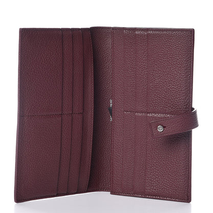 Saint Laurent Grained Calfskin Sac De Jour Souple Thin Wallet Rouge Legion 6 of 9