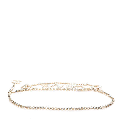 Chanel Metal Crystal 90's Icon Logo Chain Belt Gold 3 of 6