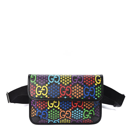 Gucci GG Supreme Monogram Psychedelic Slim Belt Bag Black 1 of 10