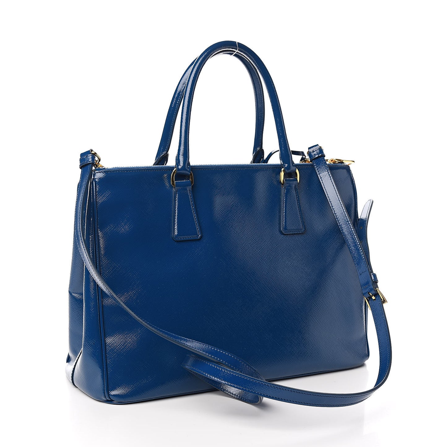 Saffiano Vernice Medium Galleria Double Zip Tote Ottanio