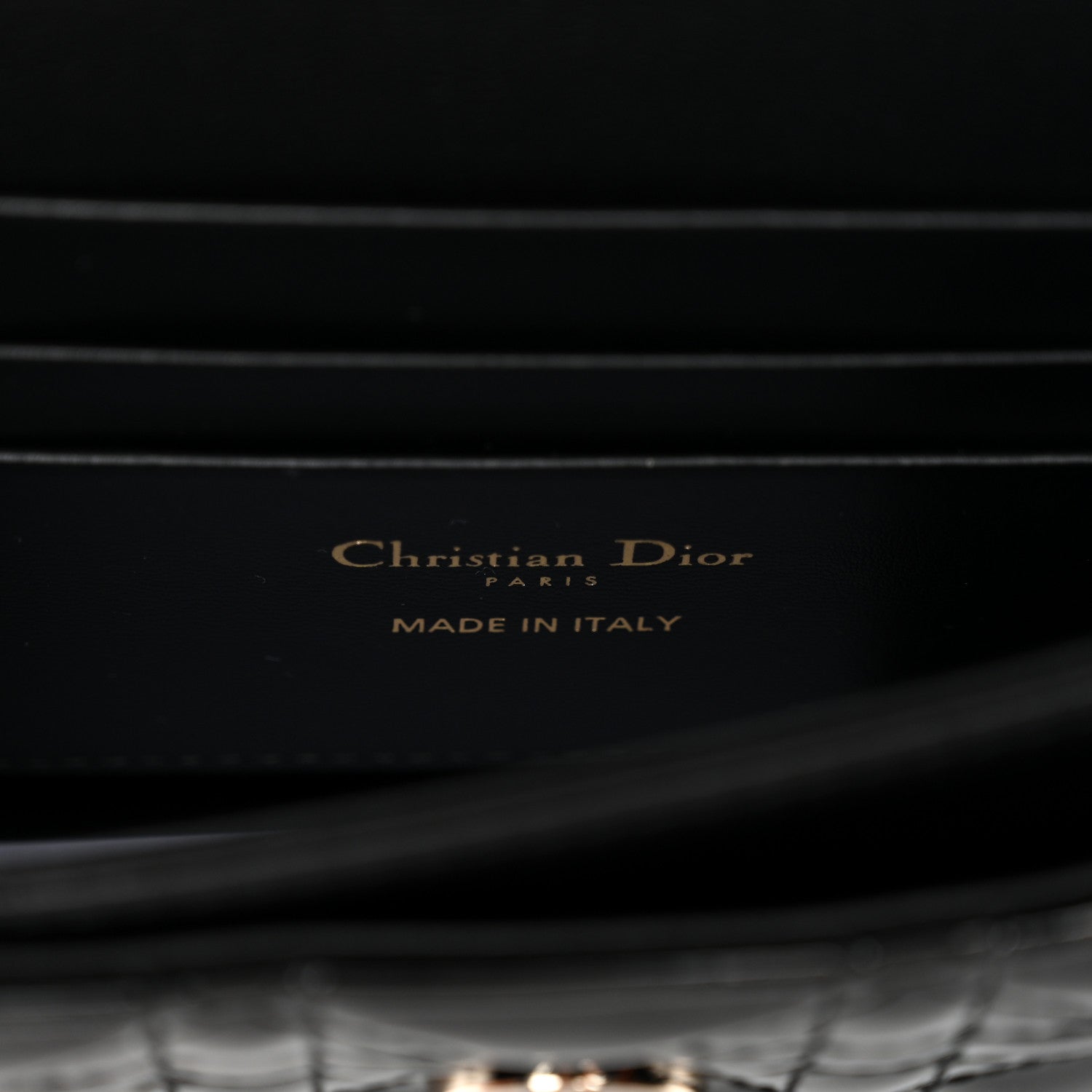 Christian Dior Patent Cannage Mini My Dior Bag Black 1843320