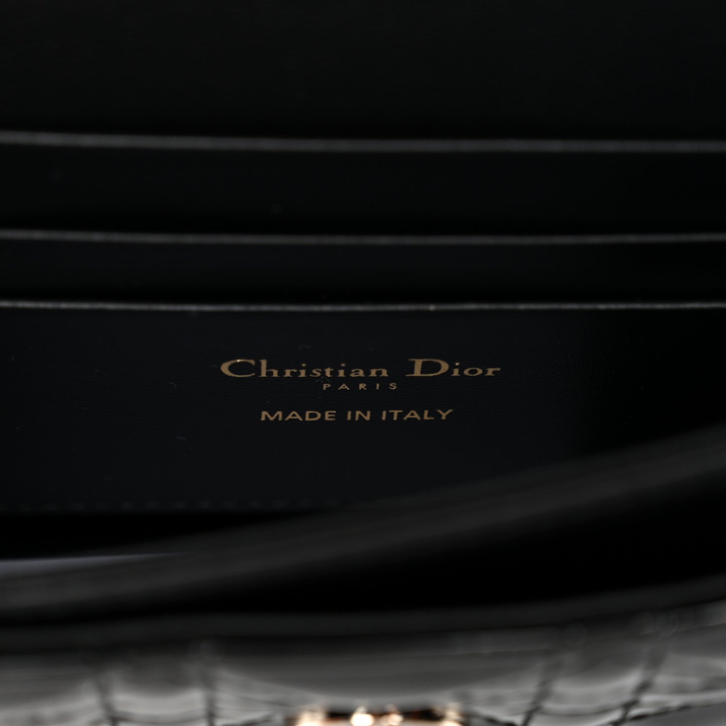 Patent Cannage Mini My Dior Bag Black