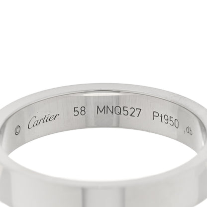 Cartier Platinum 4mm C De Cartier Wedding Band Ring 58 8.25 4 of 5