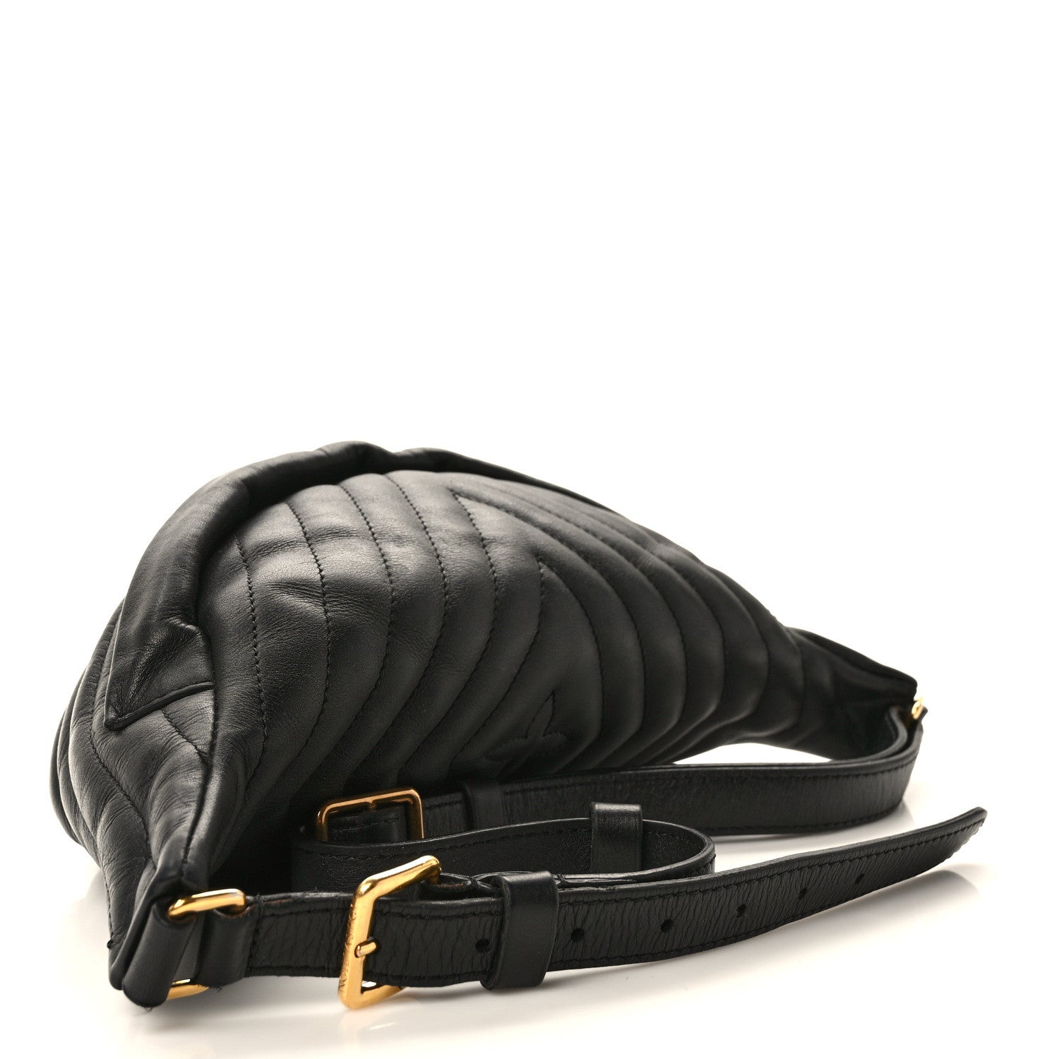 Louis Vuitton Calfskin Quilted New Wave Bumbag Black 3 of 12