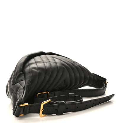 Louis Vuitton Calfskin Quilted New Wave Bumbag Black 3 of 12