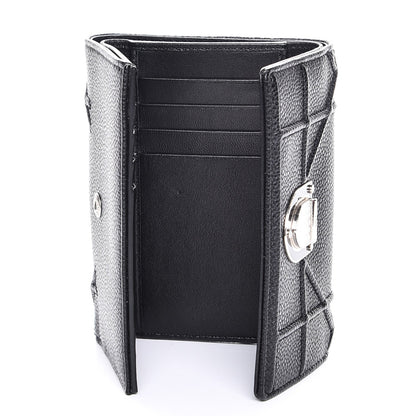 Christian Dior Grained Calfskin Cannage Diorama Elancee Wallet Black 5 of 8