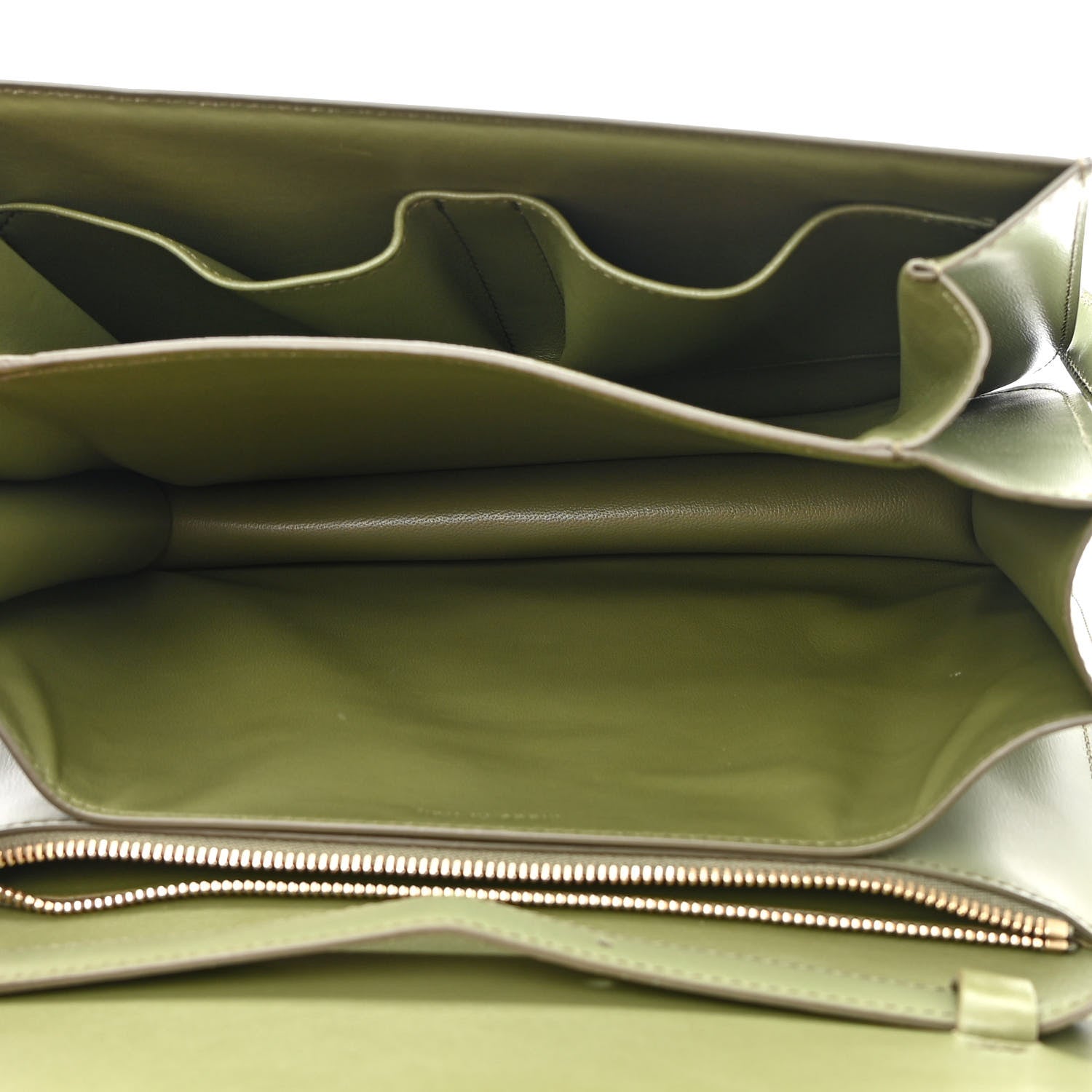 Celine Box Calfskin Classic Box Medium Flap Bag Army Green 4 of 9
