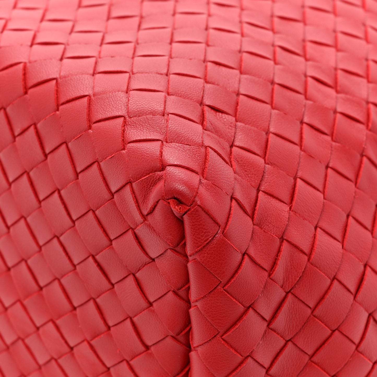 Nappa Intrecciato Bella Tote Red