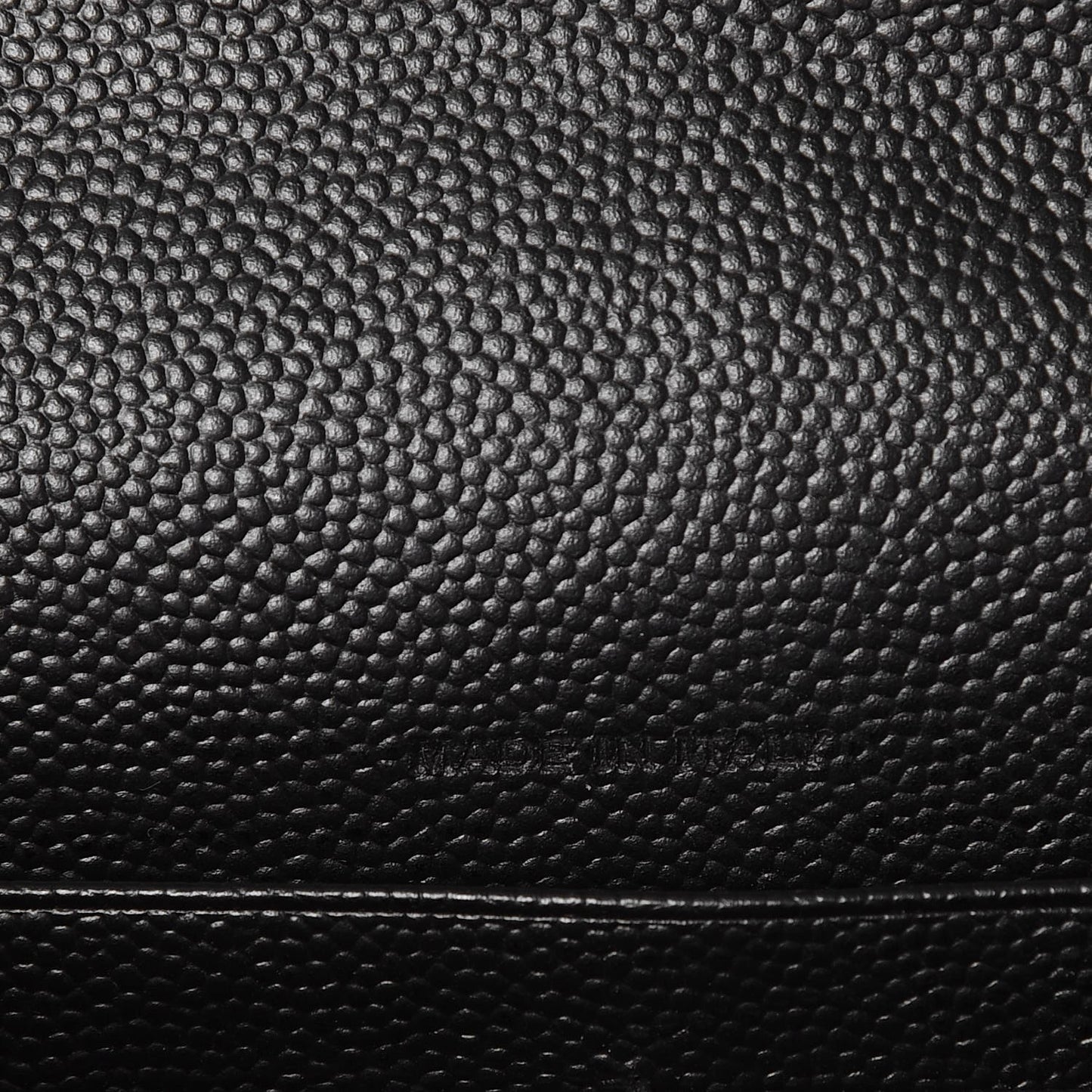 Grain De Poudre Matelasse Chevron Monogram Envelope Chain Wallet Black