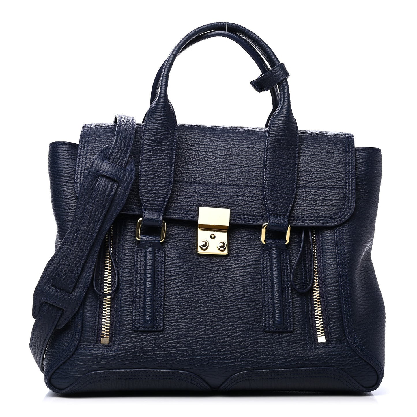 Textured Calfskin Medium Pashli Satchel Ink