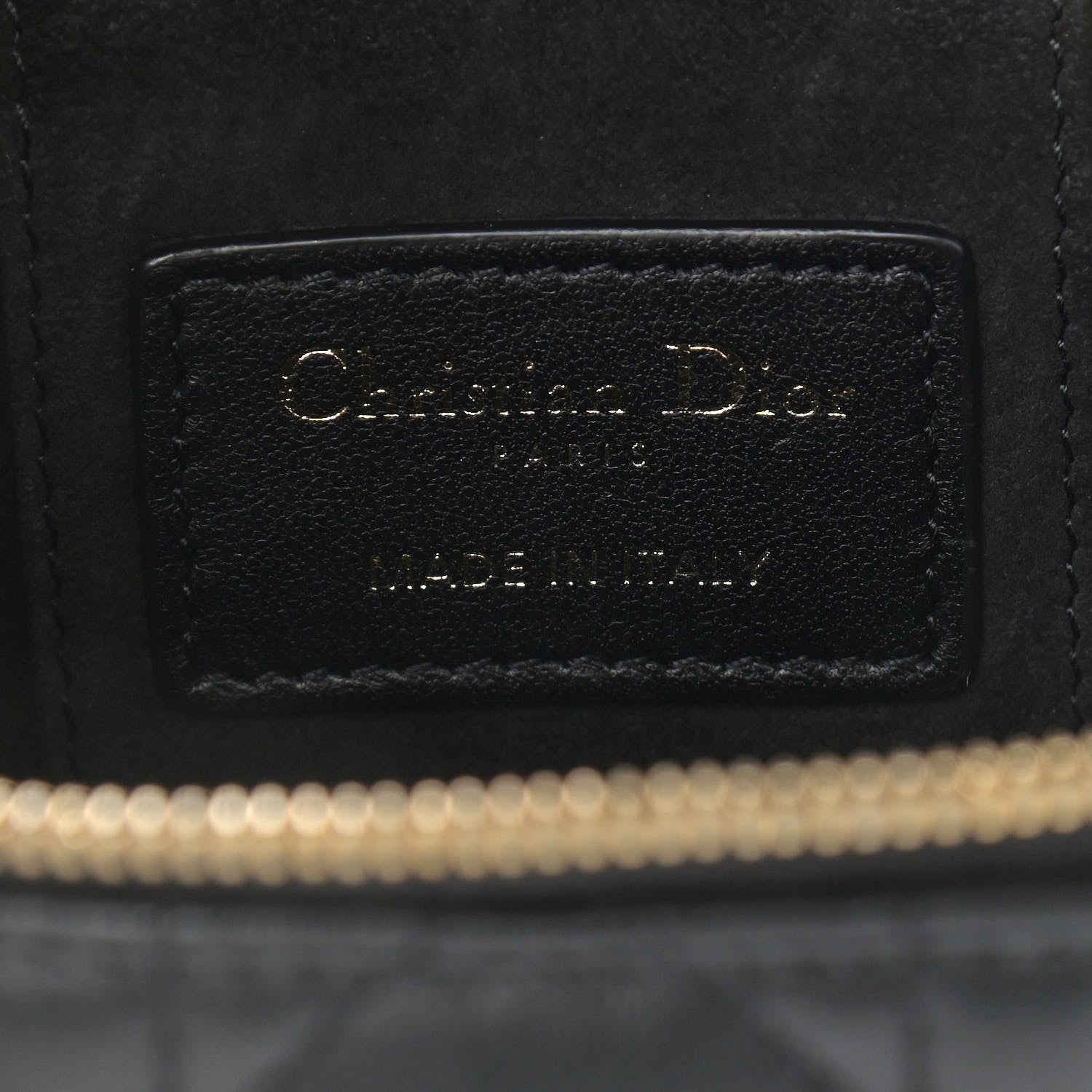 Christian Dior Lambskin Cannage Micro Lady Dior Vanity Case Black 6 of 9