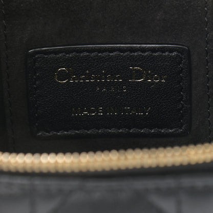 Christian Dior Lambskin Cannage Micro Lady Dior Vanity Case Black 6 of 9