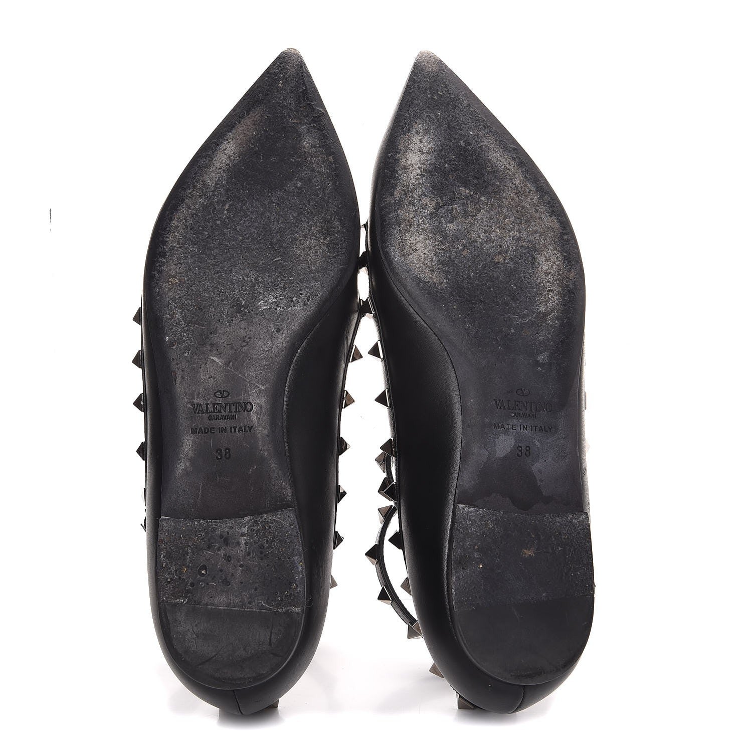 Valentino Garavani Nappa Rockstud Cage Ballerina Flats 38 Black 7 of 10