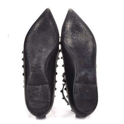 Valentino Garavani Nappa Rockstud Cage Ballerina Flats 38 Black 7 of 10