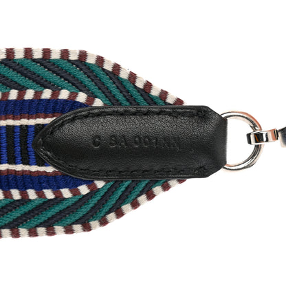 Hermes Toile Swift 50mm Sangle Cavale Shoulder Strap Malachite Bleu Electrique Black 4 of 5