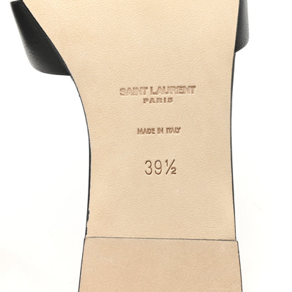 Saint Laurent Calfskin Tribute 05 Slide Sandals 39.5 Black 7 of 9