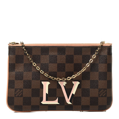 Louis Vuitton Damier Ebene Double Zip Pochette 1 of 3