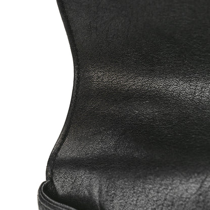 Saint Laurent Sheepskin Matelasse Chevron Monogram Medium College Bag Black 11 of 11