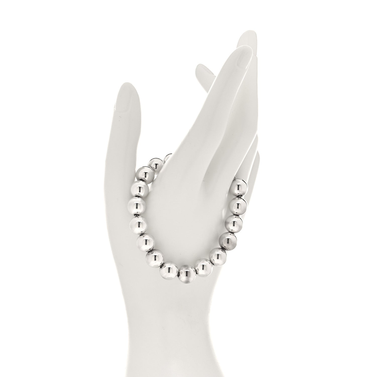 Tiffany Sterling Silver 10mm HardWear Ball Bracelet 2 of 6
