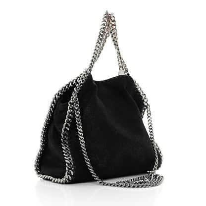 Stella McCartney Shaggy Deer Mini Falabella Fold Over Tote Black 3 of 11