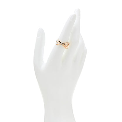 Tiffany 18K Rose Gold Diamond Bow Ring 53 6.5 2 of 5