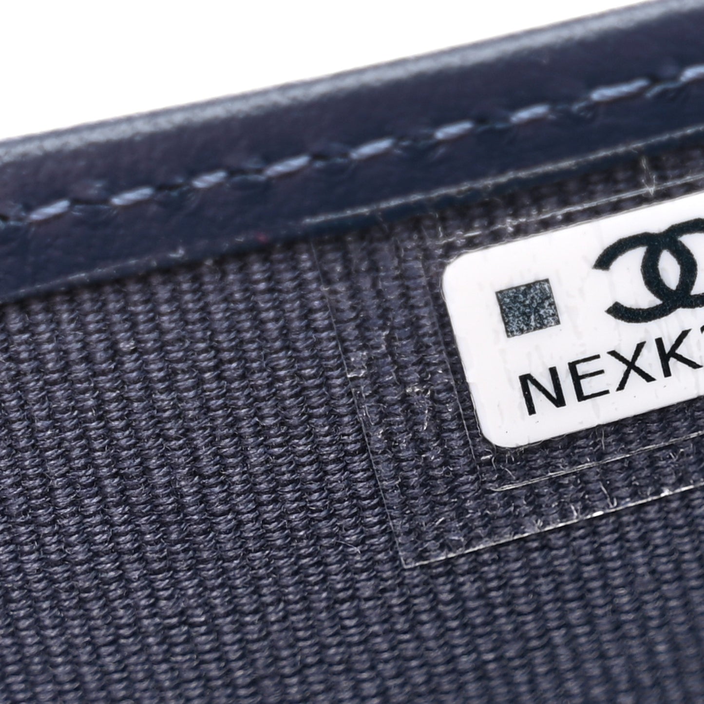 Caviar Quilted Compact Flap Wallet Navy