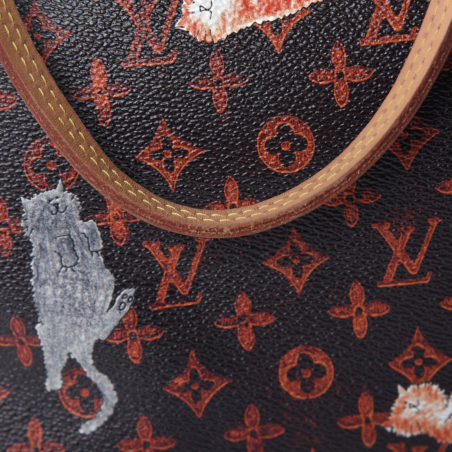 Louis Vuitton Catogram Neverfull MM Marron 14 of 15