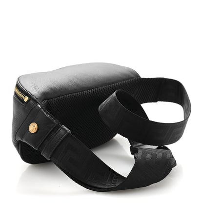 Versace Grained Calfskin Vanitas Medea Belt Bag Black 3 of 13