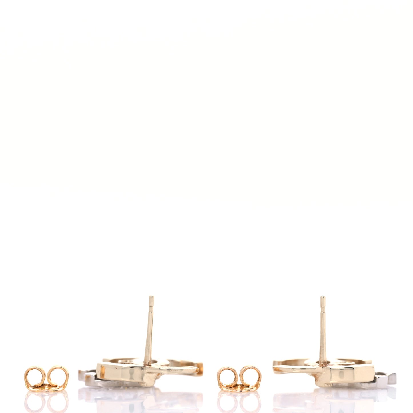 Crystal Double CC Earrings Gold Silver