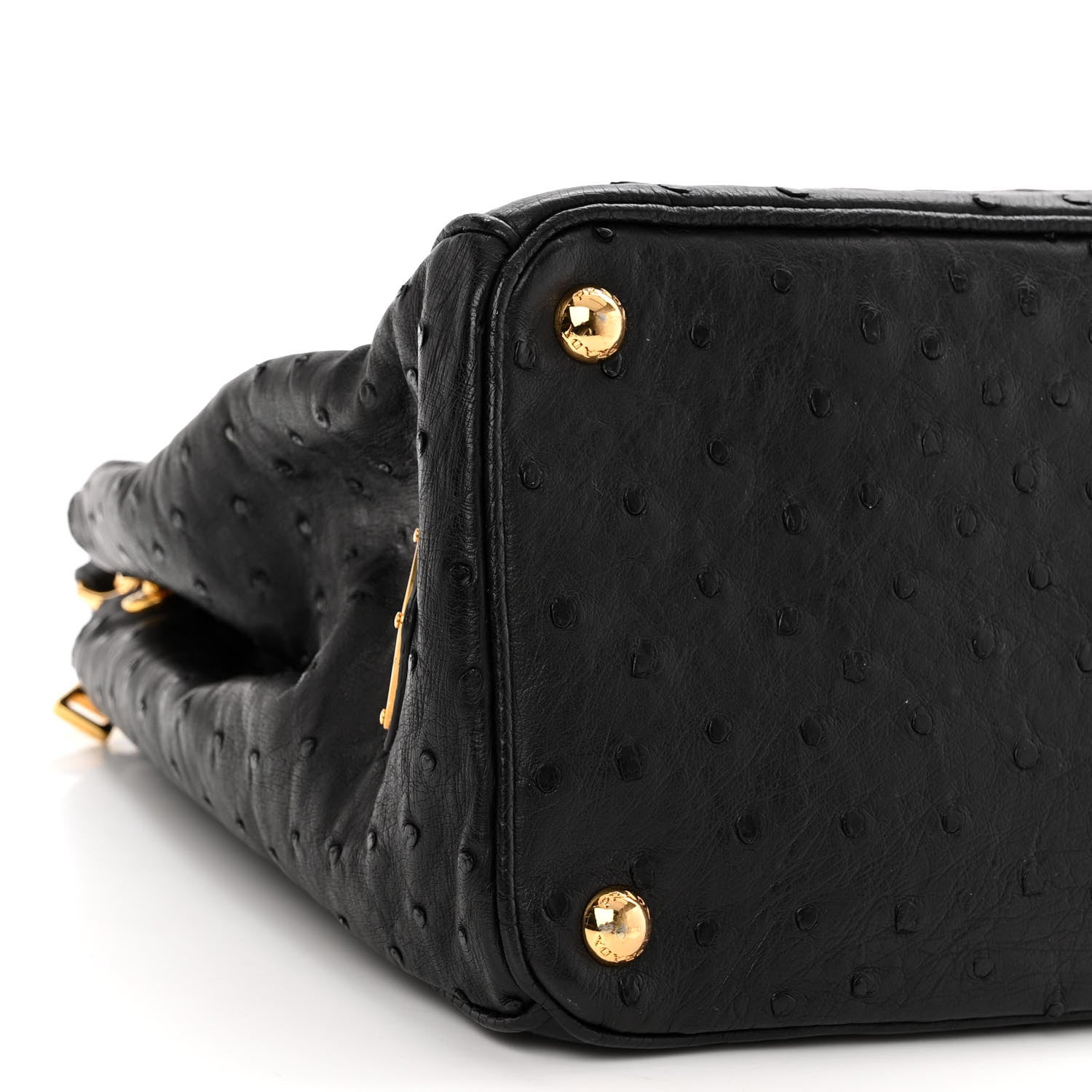 Prada Ostrich Double Zip Tote Black 9 of 15