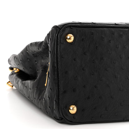 Prada Ostrich Double Zip Tote Black 9 of 15
