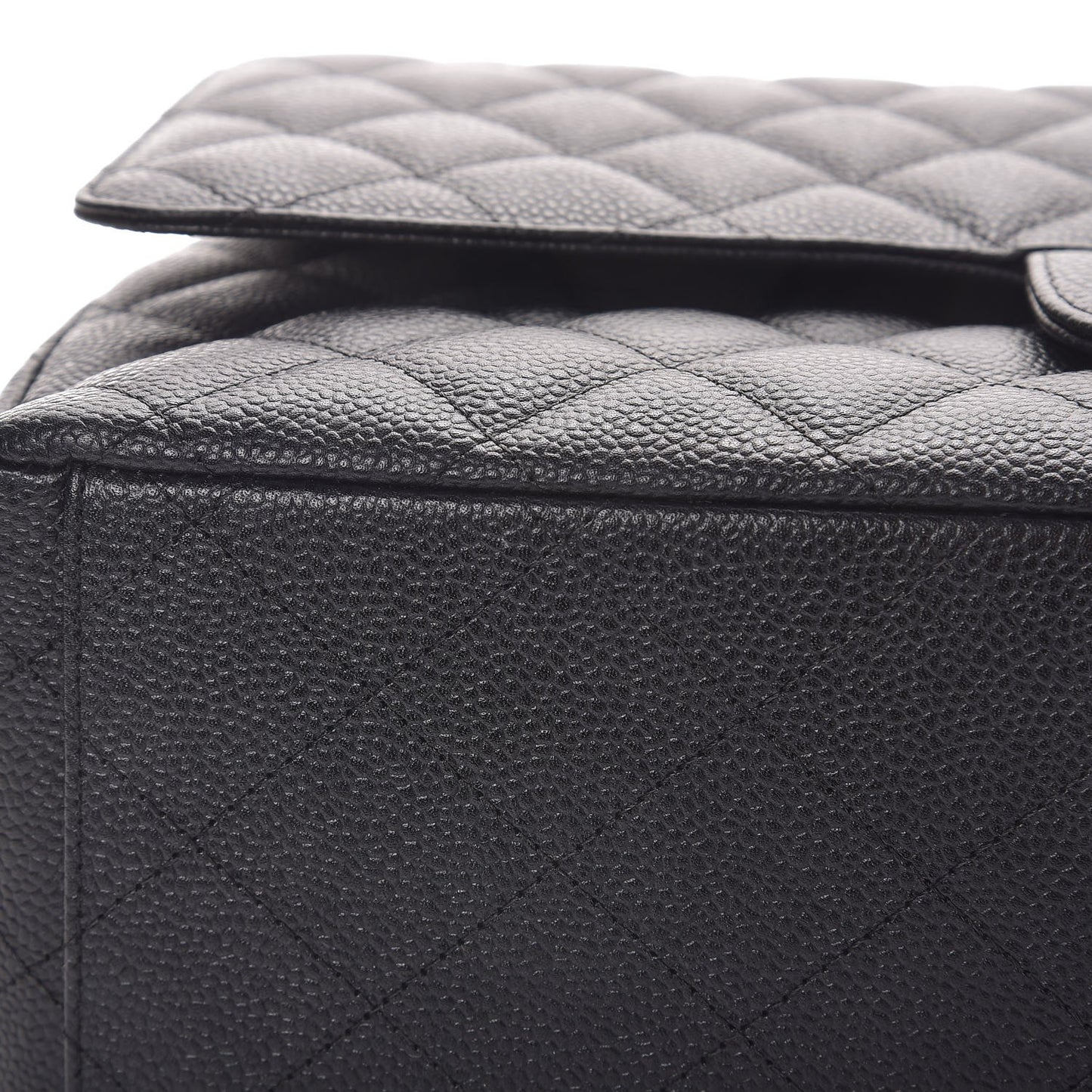 Caviar Quilted Maxi Double Flap Black