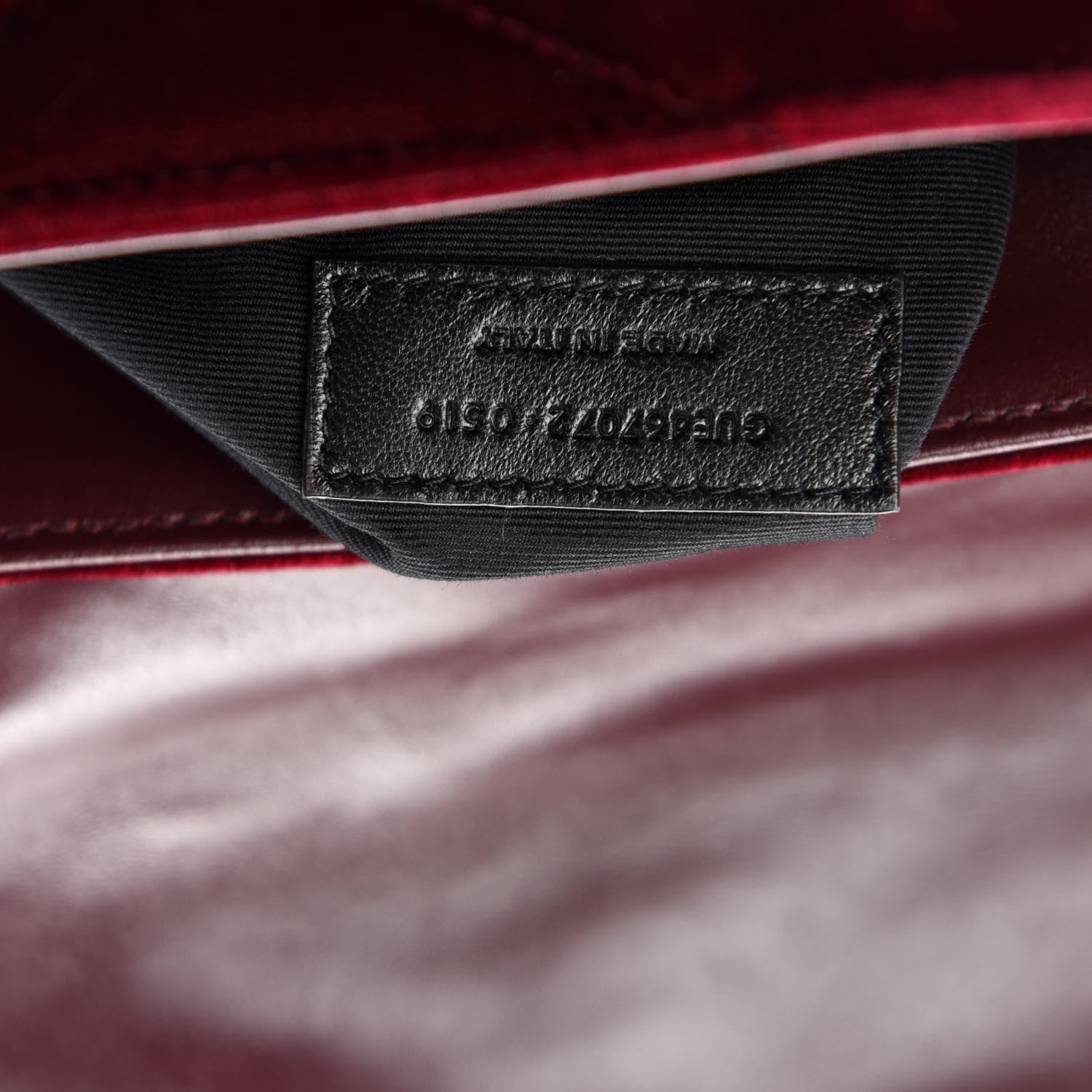 Saint Laurent Velvet Y Quilted Monogram Toy Loulou Crossbody Bag French Burgundy 10 of 12