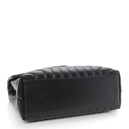 Saint Laurent Calfskin Y Quilted Monogram Medium Loulou Chain Satchel Black 4 of 9