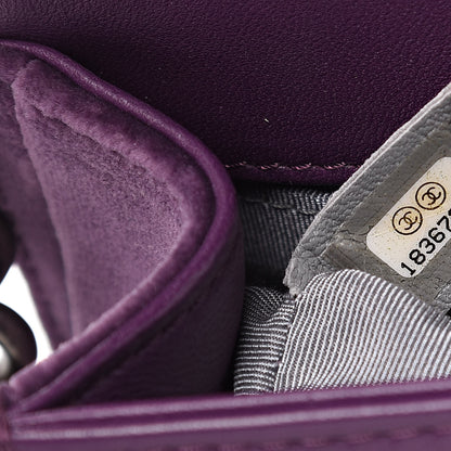 Chanel Velvet Quilted Small Boy Flap Purple 7 of 12