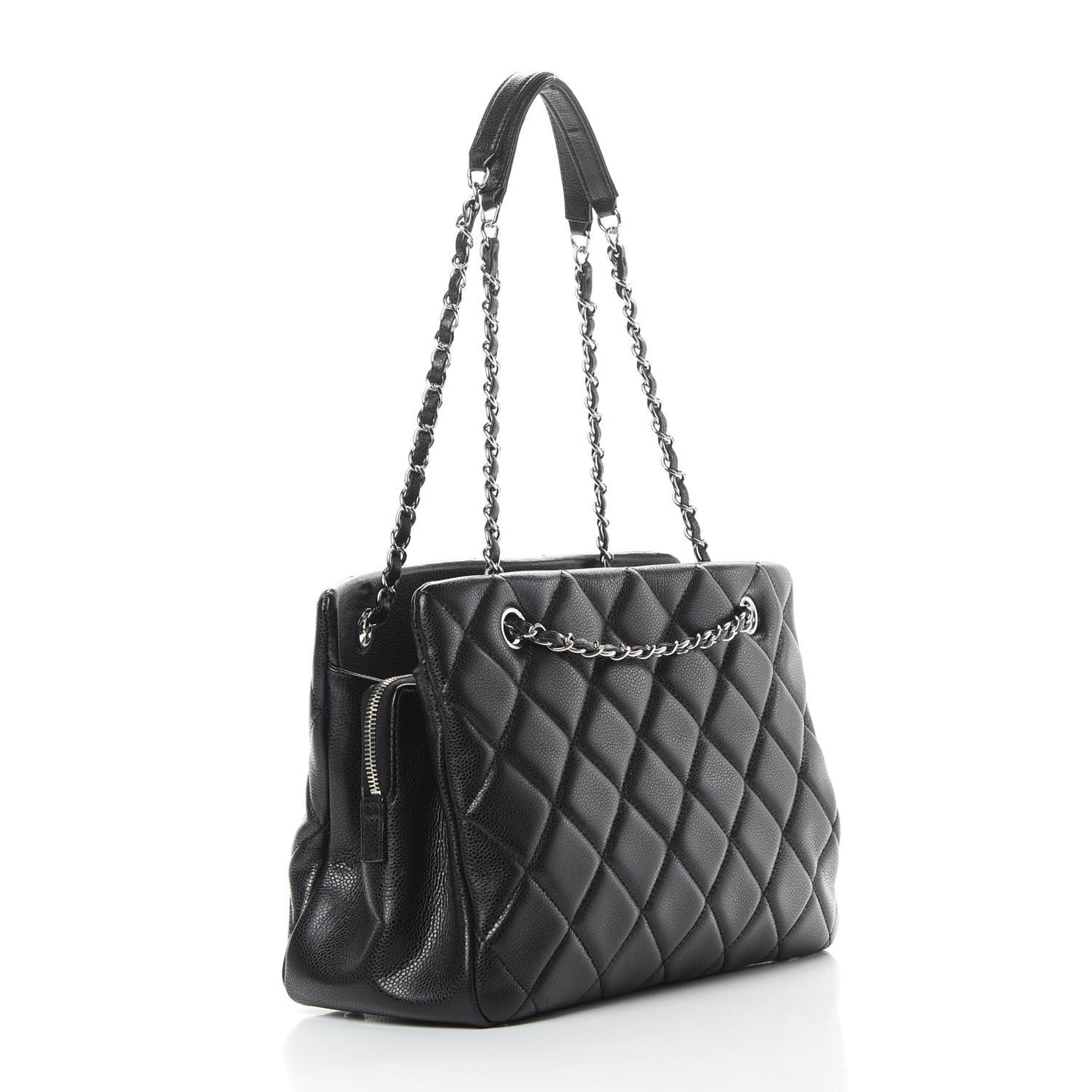 Caviar Quilted CC Timeless Soft Tote Black