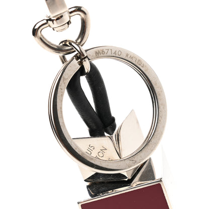 Louis Vuitton Palladium Damier Cube Bag Charm Key Holder 5 of 5