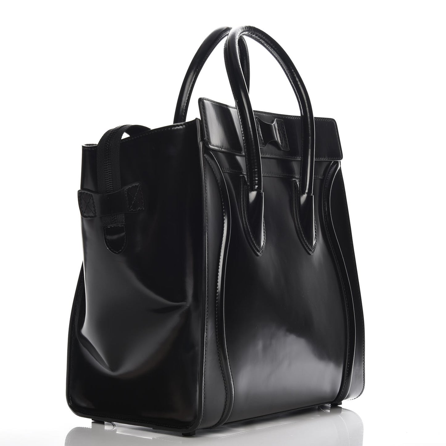 Spazzolato Calfskin Small Luggage Black