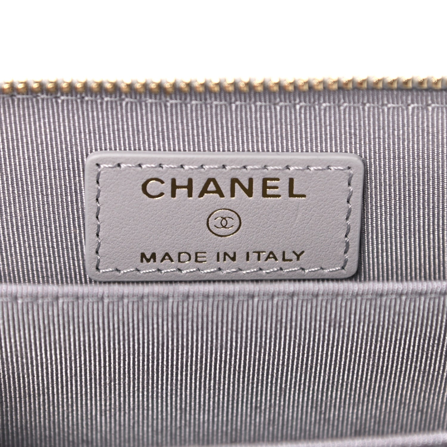 Chanel Caviar Quilted Zip Coin Purse Grey 6 of 11