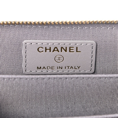 Chanel Caviar Quilted Zip Coin Purse Grey 6 of 11