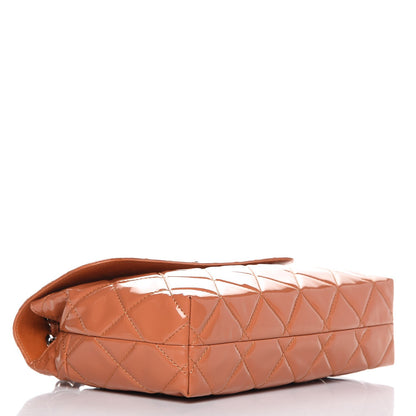 Chanel Vinyl Quilted In the Business Flap Bag Orange 4 of 9