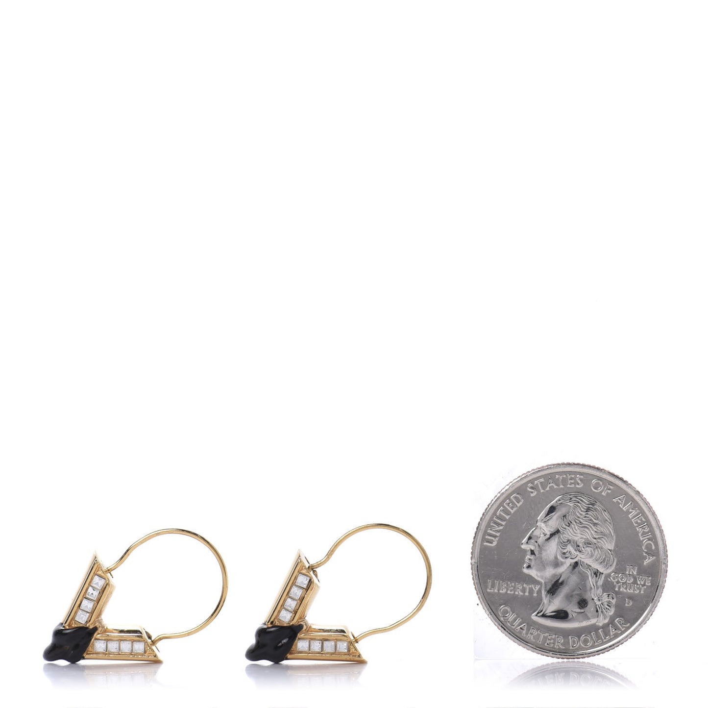 Crystal Enamel The Great Essential V Hoop Earrings Gold