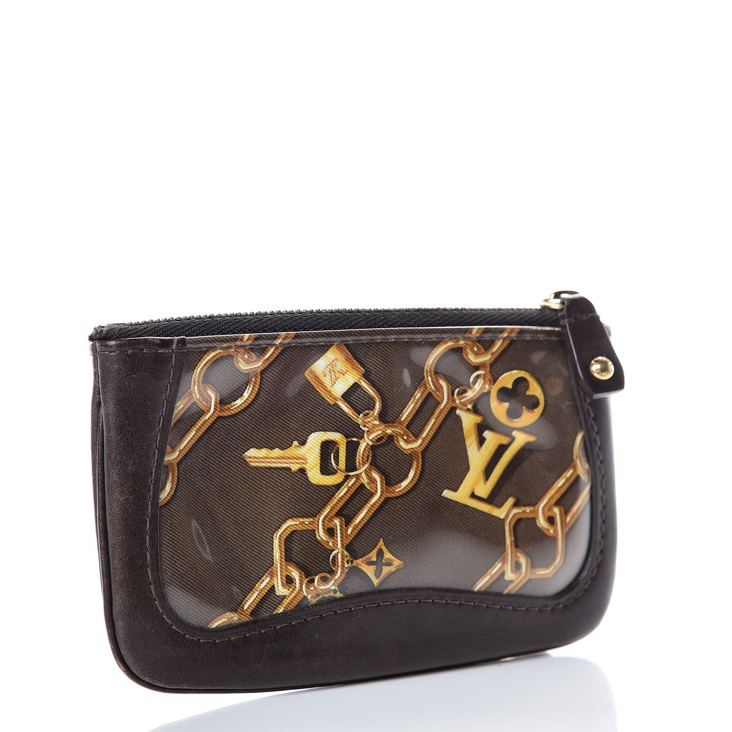 Monogram Charms Key Pouch Brown