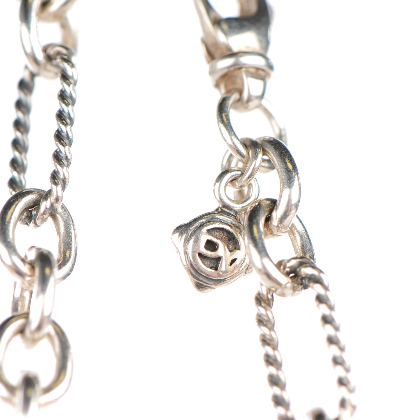 Sterling Silver 14mm Pearl Figaro Chain Necklace