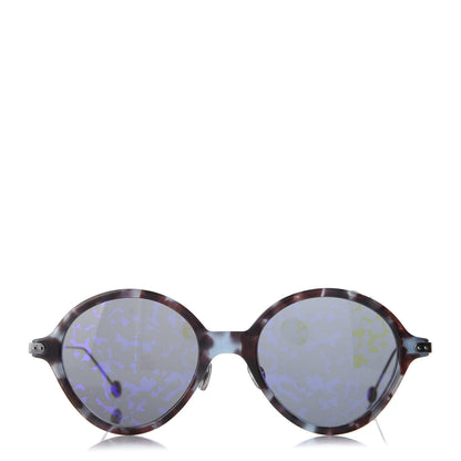 Christian Dior Acetate Leaf Print Umbrage Round Sunglasses Purple Foliage 2 of 7