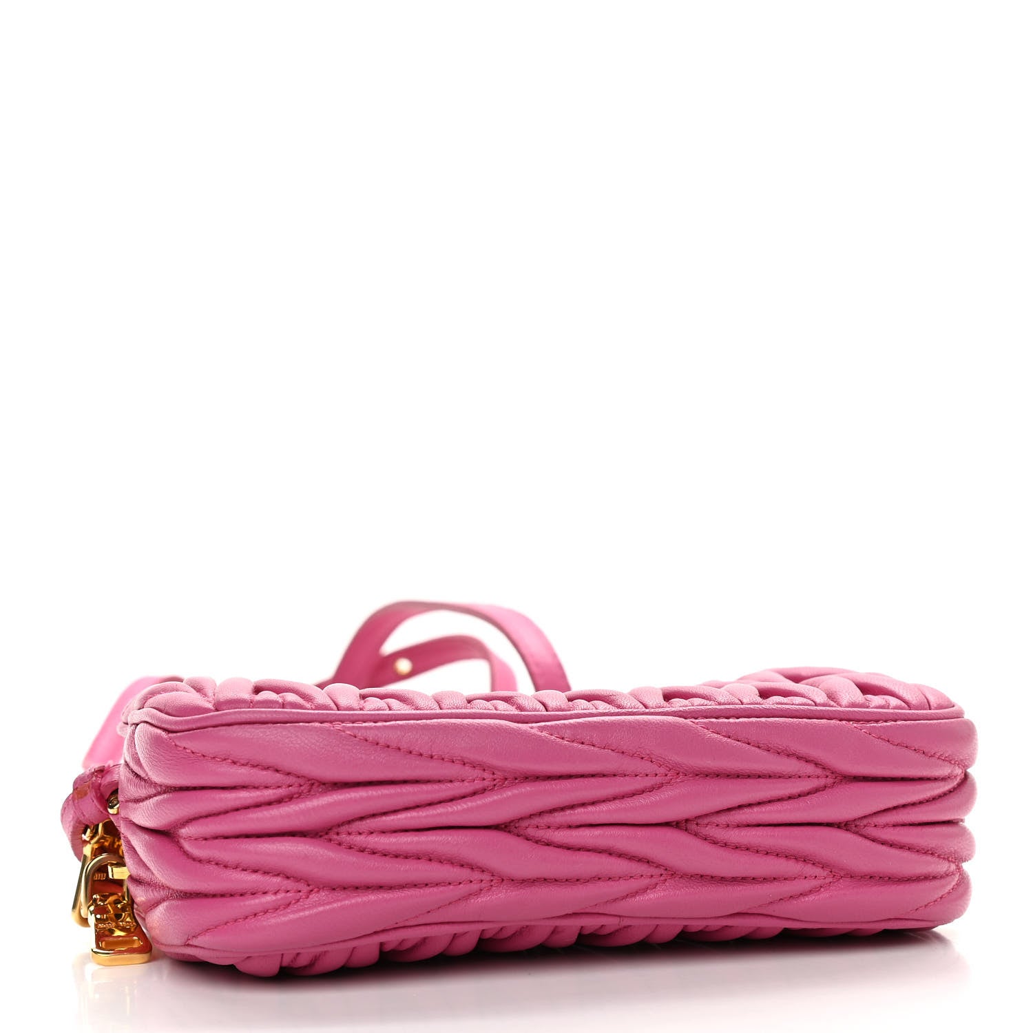 Miu Miu Nappa Matelasse Double Zip Chain Shoulder Bag Loto 3 of 11