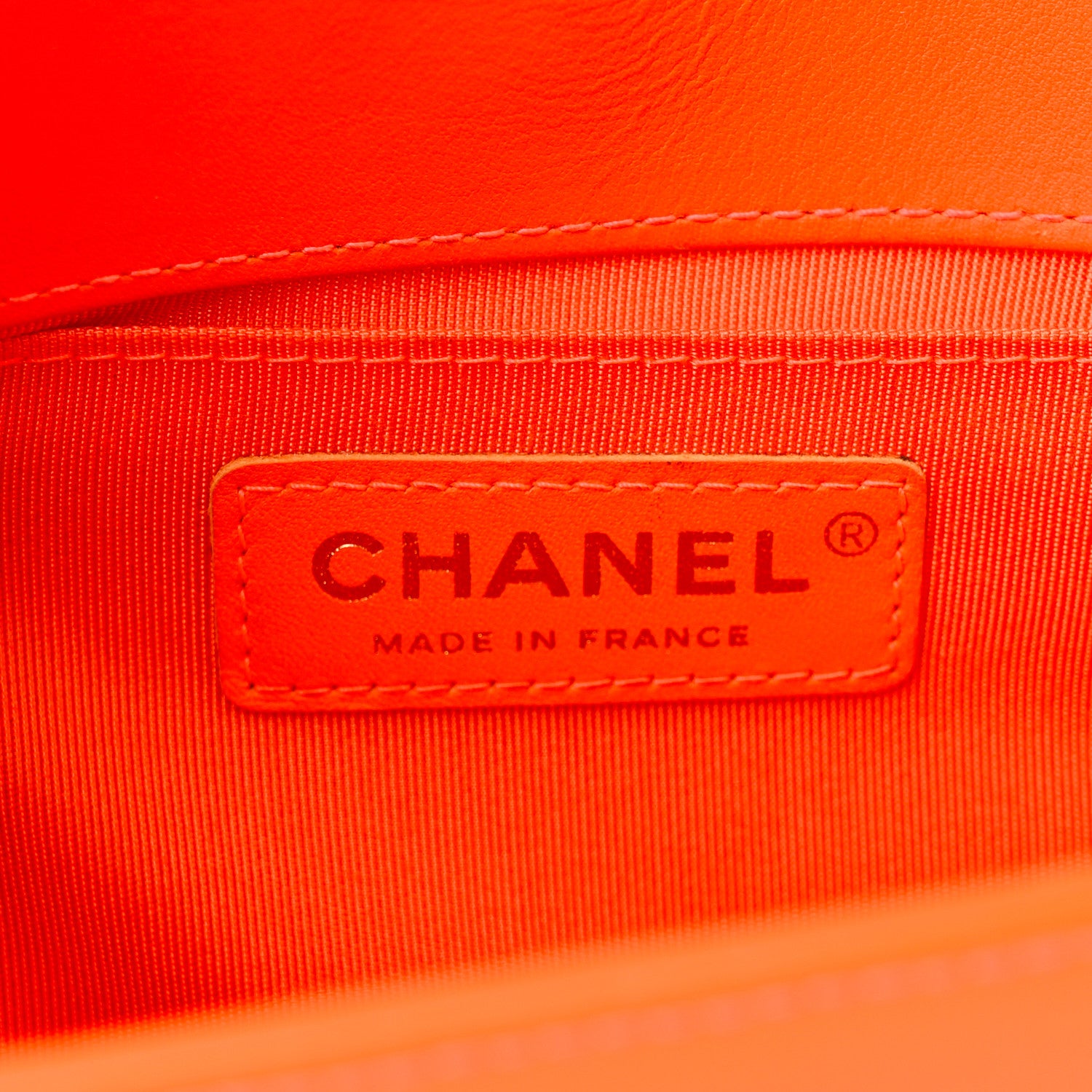 Chanel Patent Quilted Medium Boy Flap Orange 5 of 10
