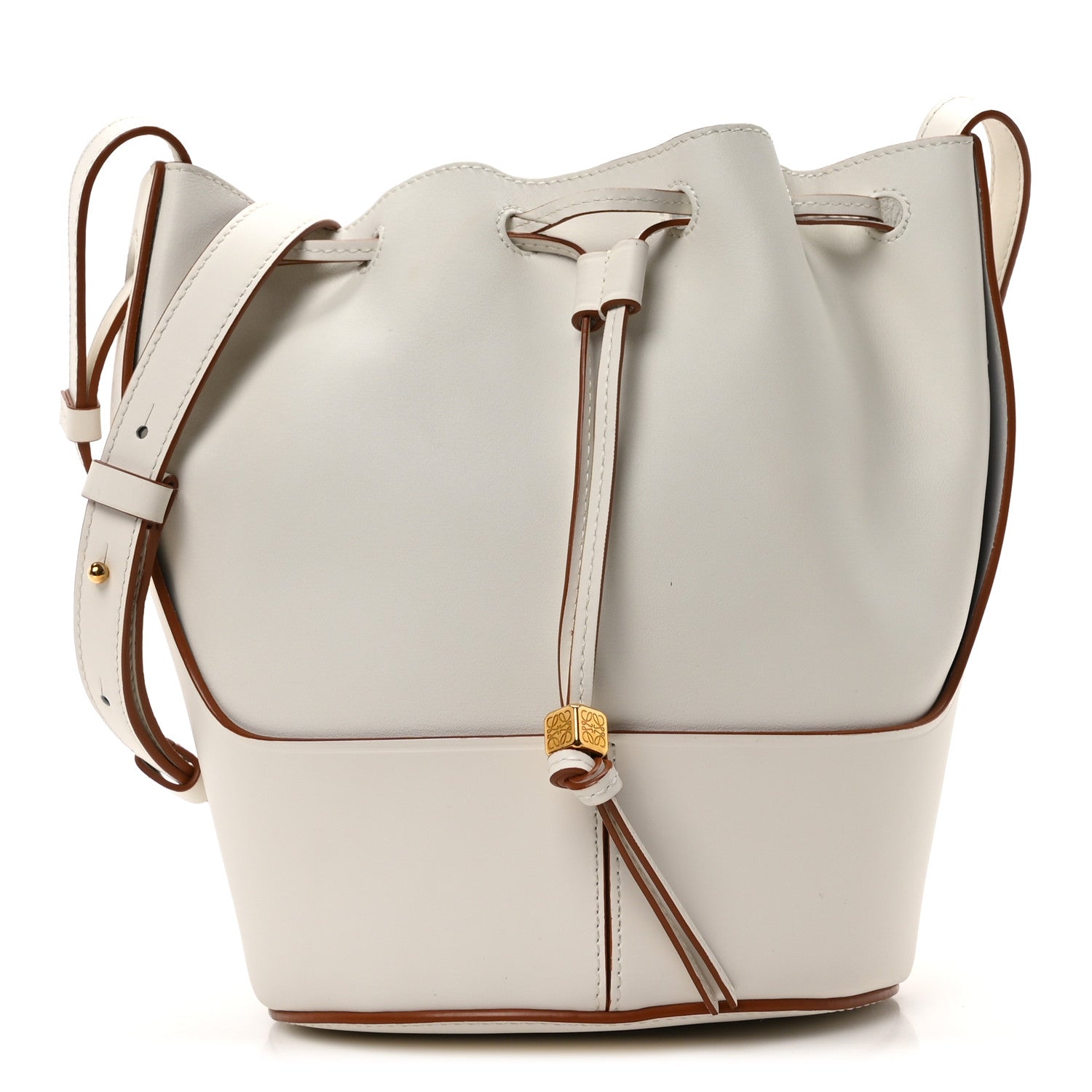 Loewe Calfskin Small Balloon Bucket Bag Soft White 1 of 9