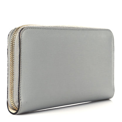 Fendi Vitello Elite Monster Eyes Studded Zip Around Wallet Ghiaccio Black Multicolor 3 of 11